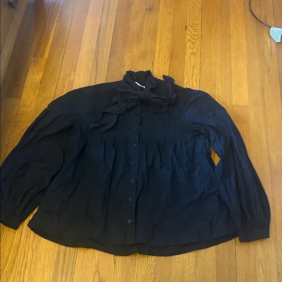 Batsheva OOAK iris blouse sample black medium - Picture 2 of 6